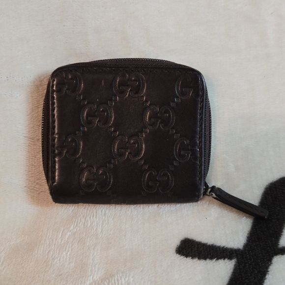 💯 Authentic Gucci Guccissima Leather Extra Small Zippy Coin Purse (Dark Brown) - Picture 1 of 15